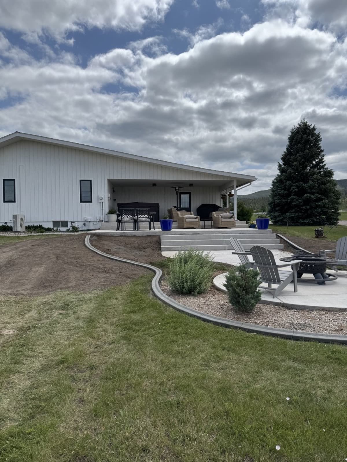 Erosion control site preparation with proper drainage grading