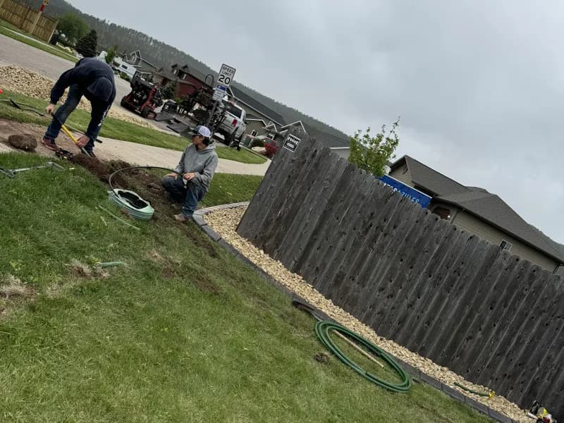 ATK Landscaping crew working on a hydroseeding project in the Black Hills